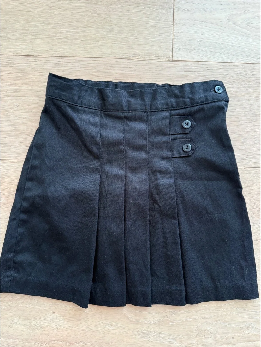Classroom Uniform Girl Black Pleated Skirt Size 8 Cotton Blend
